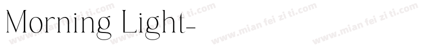 Morning Light字体转换